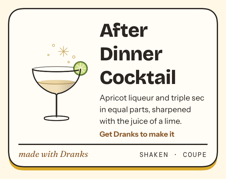 Drawing of After Dinner Cocktail