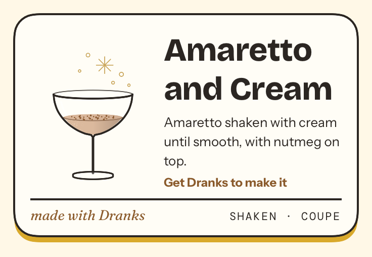 Drawing of Amaretto and Cream