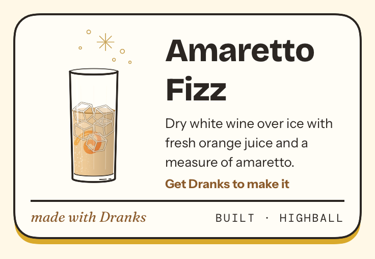 Drawing of Amaretto Fizz