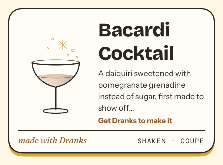 Drawing of Bacardi Cocktail