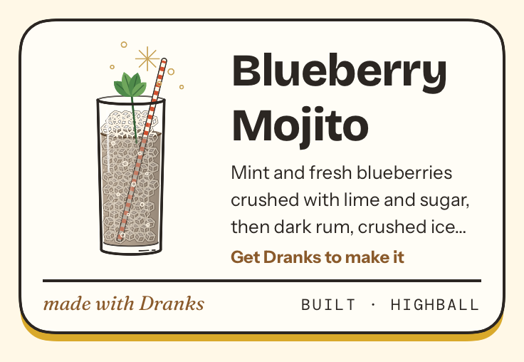 Drawing of Blueberry Mojito