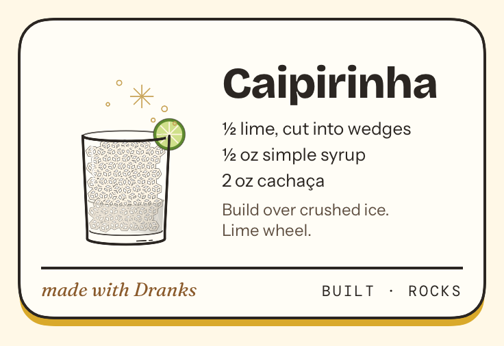 Recipe card for Caipirinha