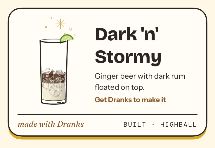 Drawing of Dark 'n' Stormy