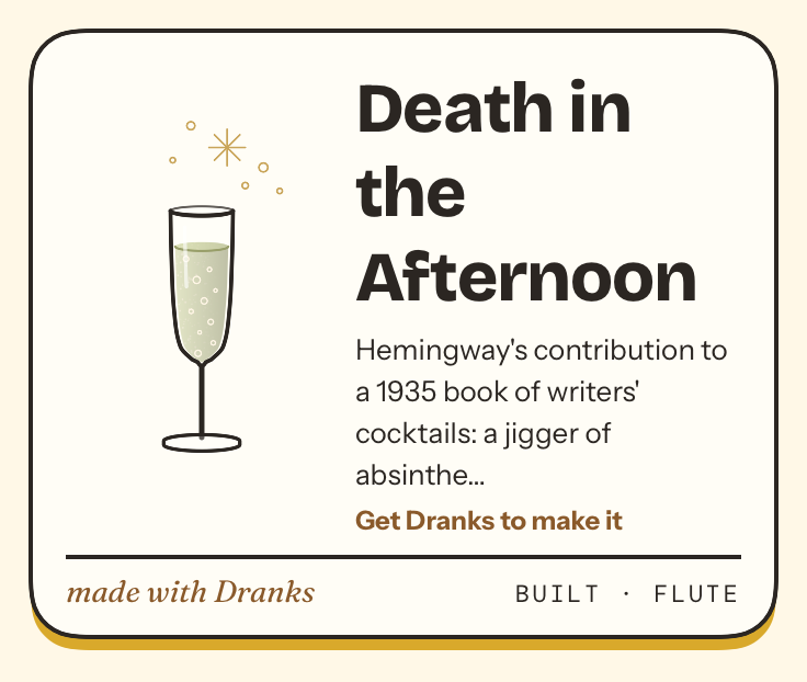 Drawing of Death in the Afternoon