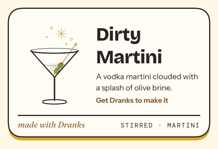 Drawing of Dirty Martini