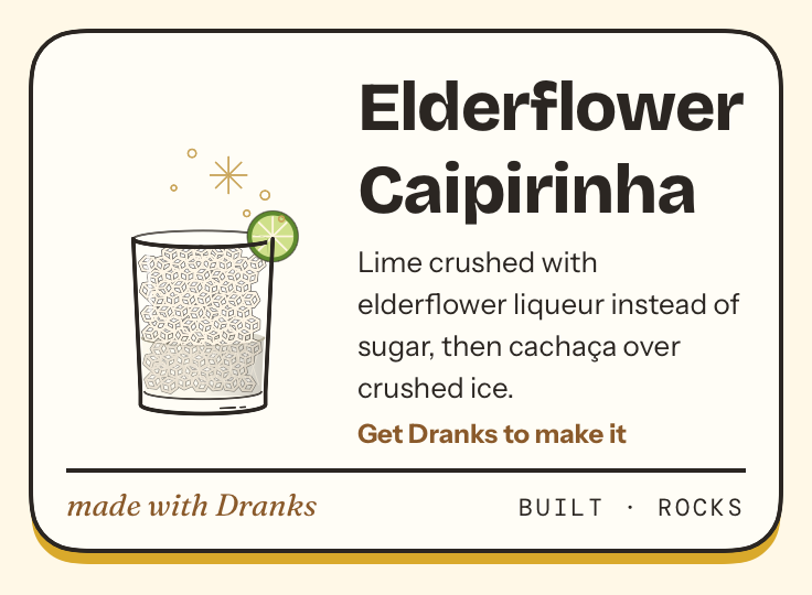 Drawing of Elderflower Caipirinha