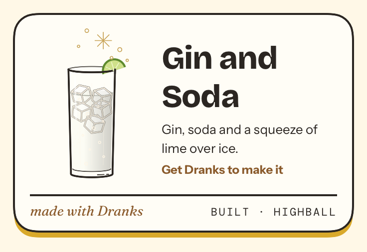 Drawing of Gin and Soda
