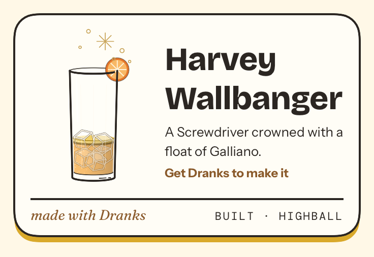 Drawing of Harvey Wallbanger