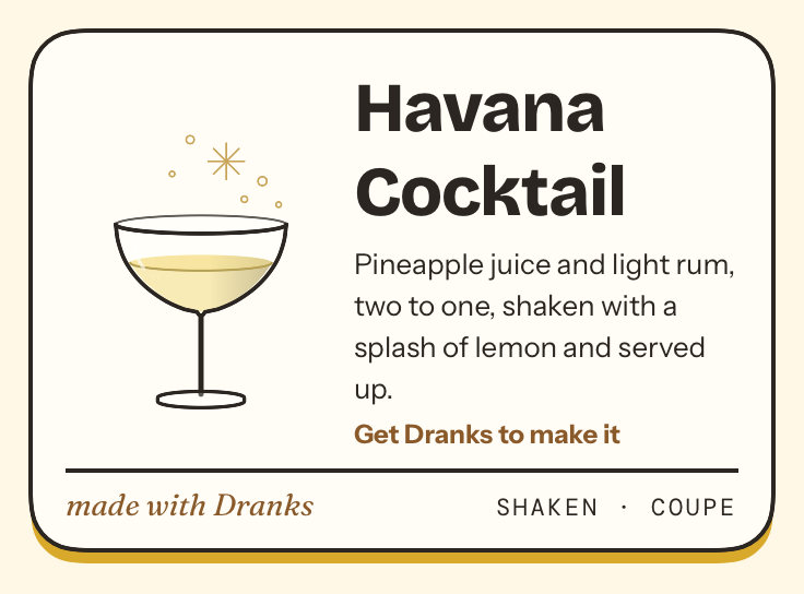 Drawing of Havana Cocktail