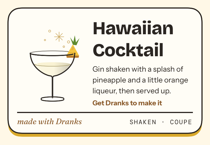Drawing of Hawaiian Cocktail