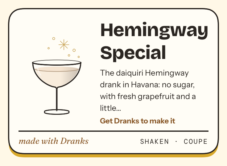 Drawing of Hemingway Special