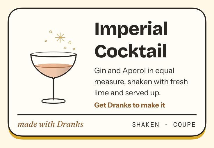 Drawing of Imperial Cocktail