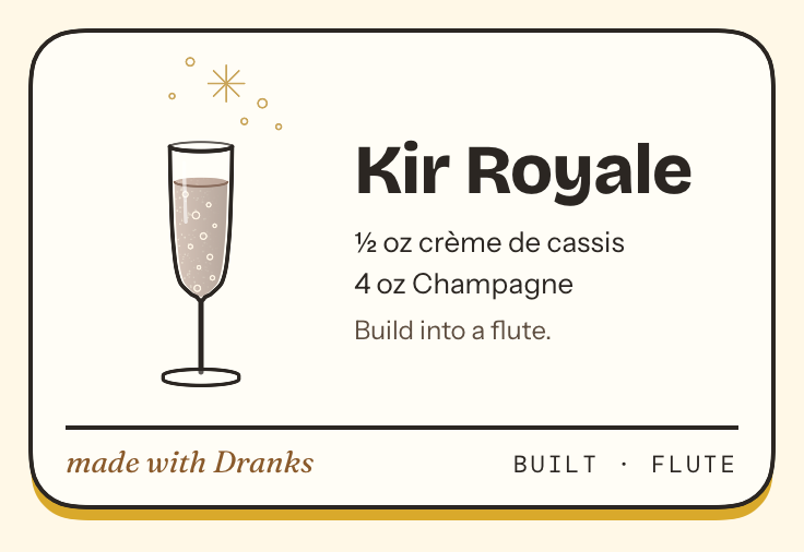 Recipe card for Kir Royale
