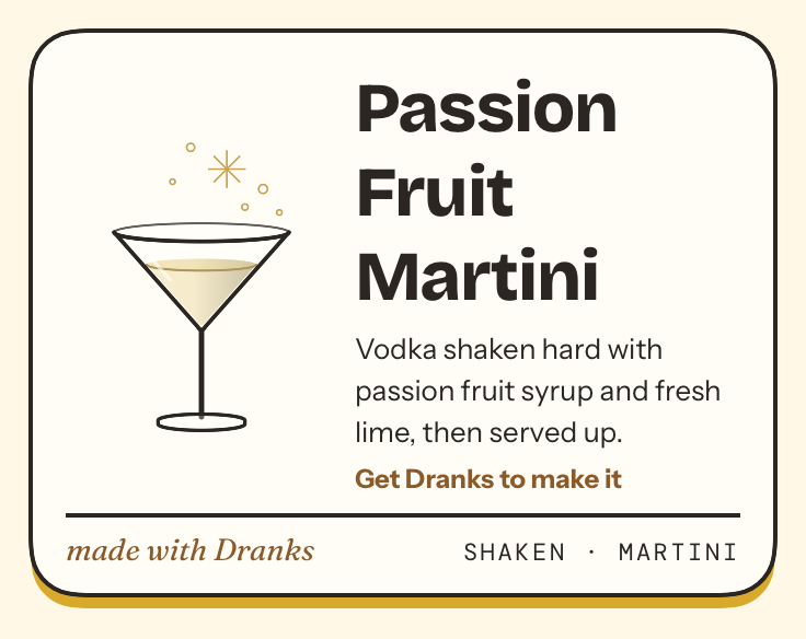 Drawing of Passion Fruit Martini