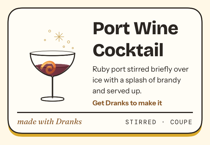 Drawing of Port Wine Cocktail