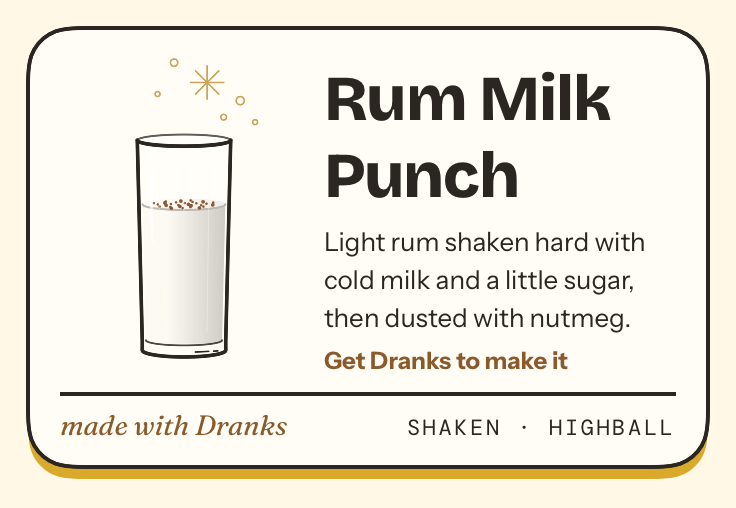 Drawing of Rum Milk Punch