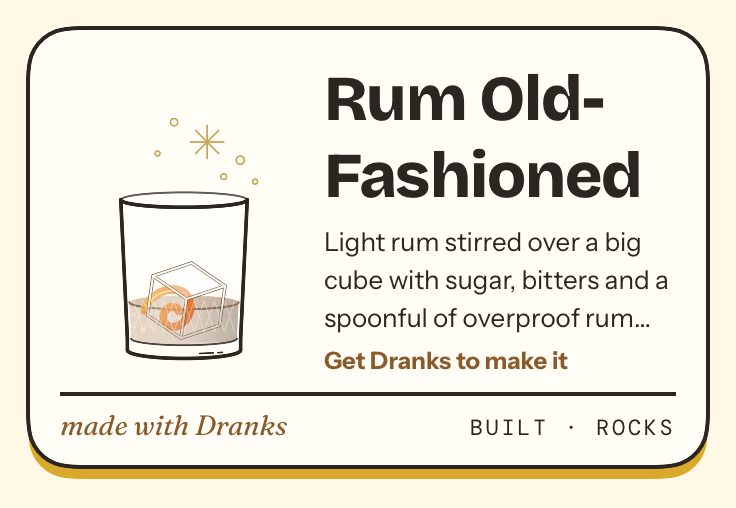 Drawing of Rum Old-Fashioned