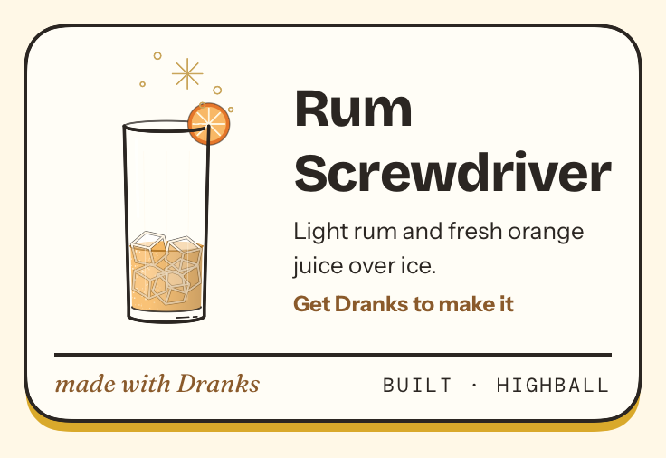 Drawing of Rum Screwdriver