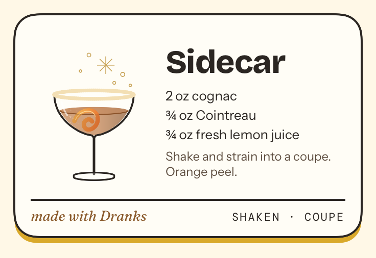 Recipe card for Sidecar