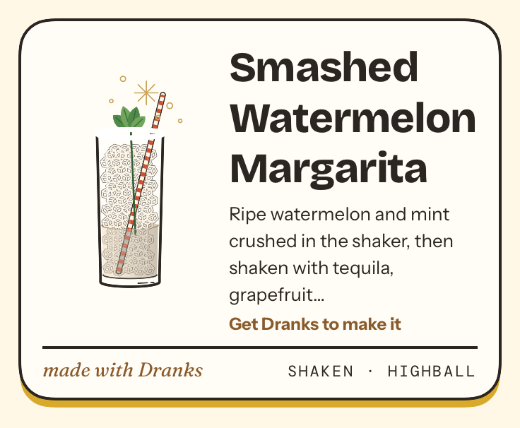 Drawing of Smashed Watermelon Margarita