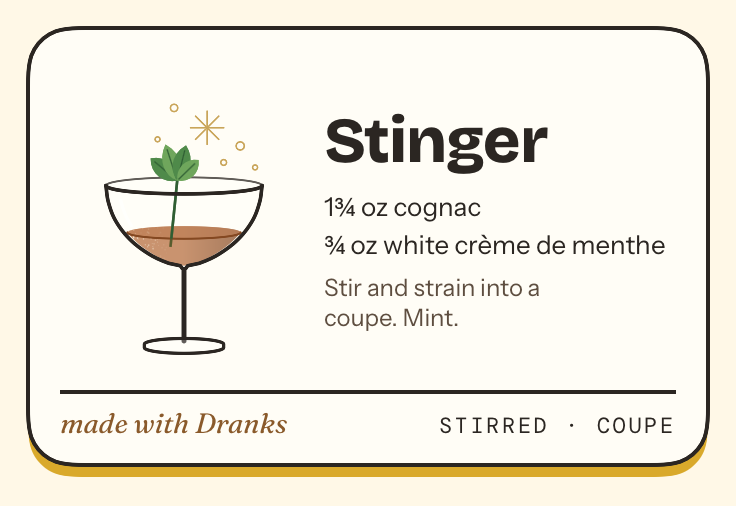 Recipe card for Stinger