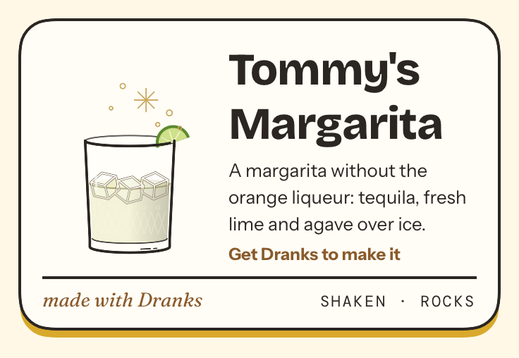 Drawing of Tommy's Margarita