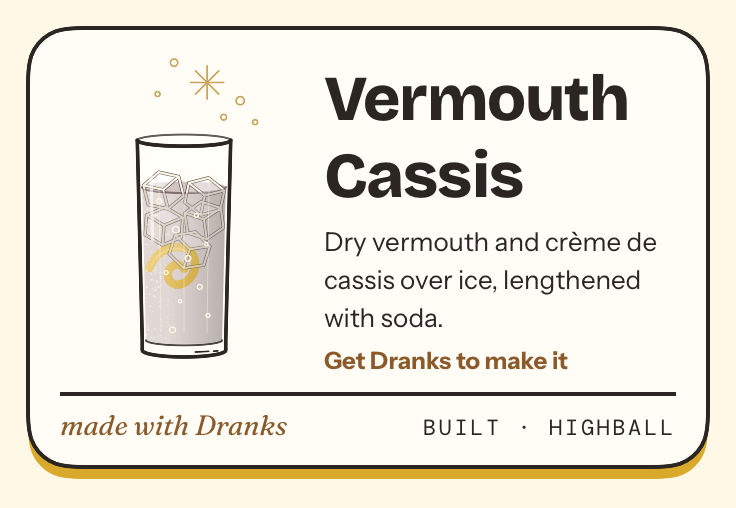 Drawing of Vermouth Cassis