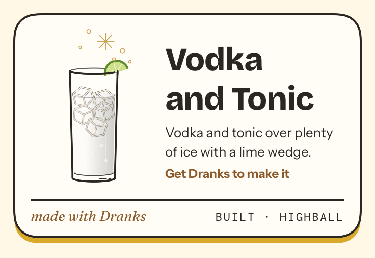 Drawing of Vodka and Tonic